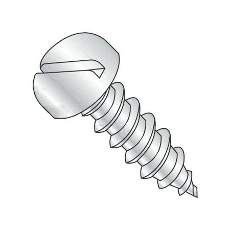 Newport Fasteners Sheet Metal Screw, #8 x 2 in, Zinc Plated Steel Pan Head Slotted Drive, 2100 PK 733576-2100